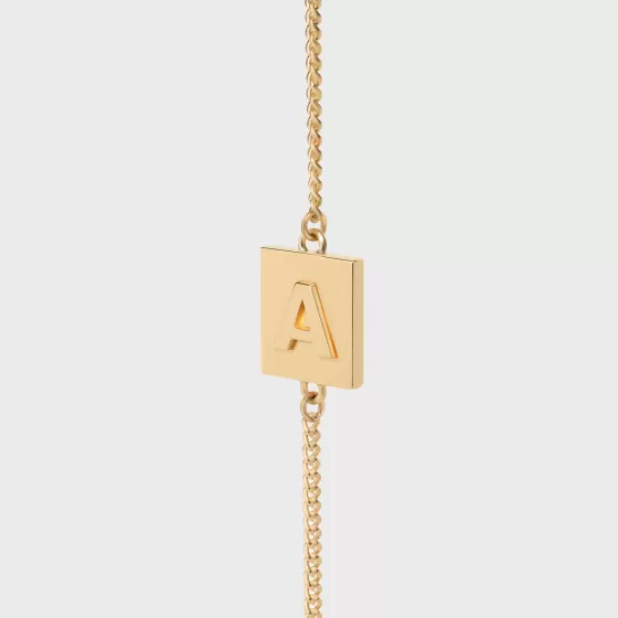 Alphabet A Bracelet In Brass With Finish - | ^CELINE Cheap