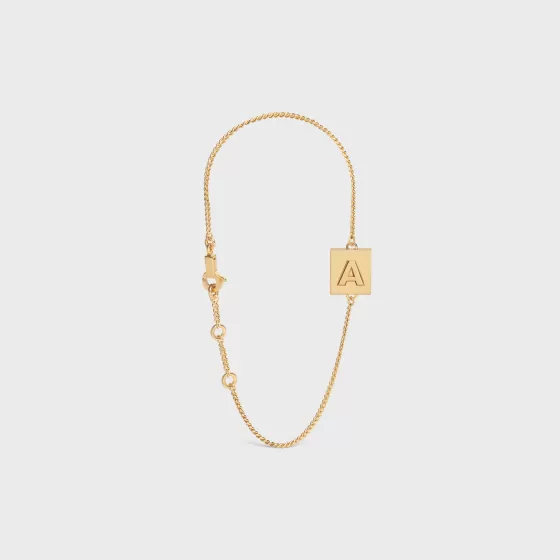 Alphabet A Bracelet In Brass With Finish - | ^CELINE Cheap