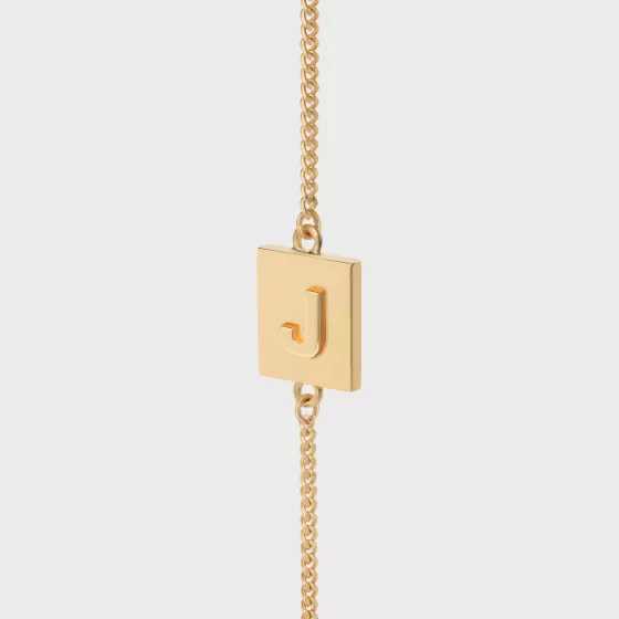 Alphabet J Bracelet In Brass With Finish - | ^CELINE Best Sale