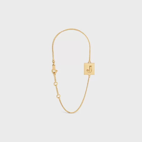 Alphabet J Bracelet In Brass With Finish - | ^CELINE Best Sale