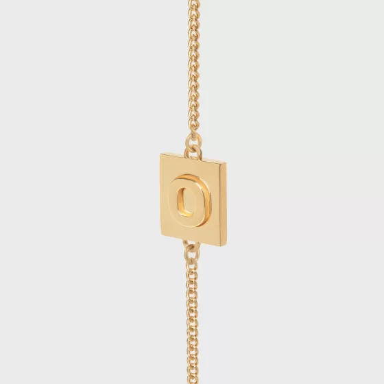 Alphabet O Bracelet In Brass With Finish - | ^CELINE Shop