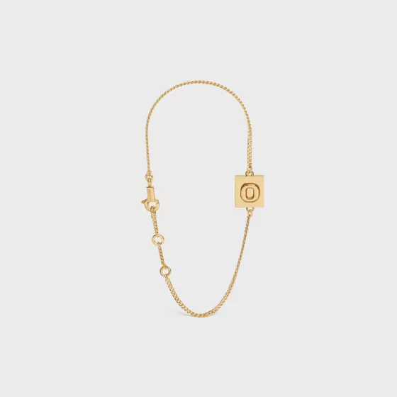 Alphabet O Bracelet In Brass With Finish - | ^CELINE Shop