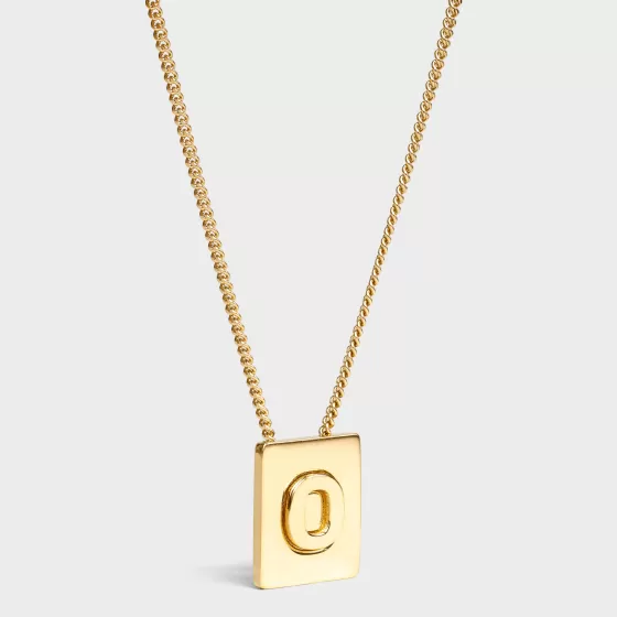 Alphabet O Necklace In Brass With Finish - | ^CELINE Cheap