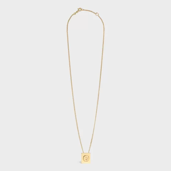 Alphabet O Necklace In Brass With Finish - | ^CELINE Cheap