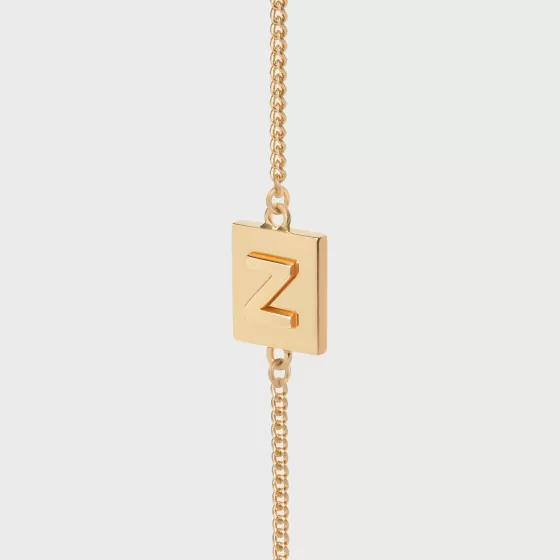 Alphabet Z Bracelet In Brass With Finish - | ^CELINE Outlet