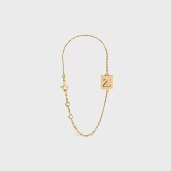 Alphabet Z Bracelet In Brass With Finish - | ^CELINE Outlet