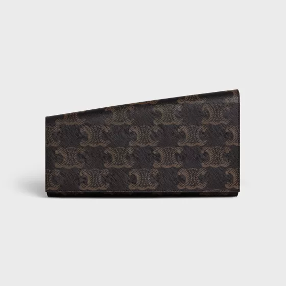 Asymetric Clutch In Triomphe Canvas Xl And Calfskin - | ^CELINE Flash Sale