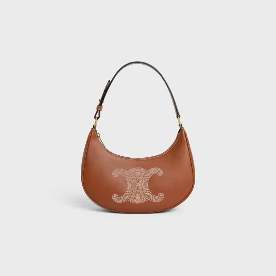 Ava Bag In Smooth Calfskin With Triomphe Embroidery - | ^CELINE Store