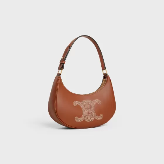 Ava Bag In Smooth Calfskin With Triomphe Embroidery - | ^CELINE Store