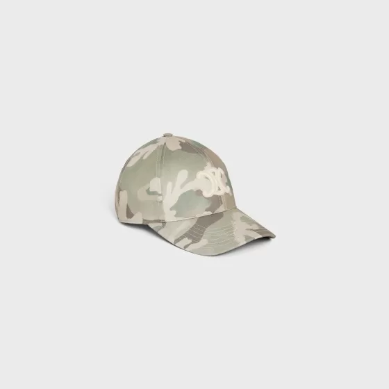 Baseball Cap In Camouflage Cotton - | ^CELINE Hot