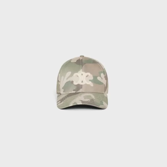 Baseball Cap In Camouflage Cotton - | ^CELINE Hot