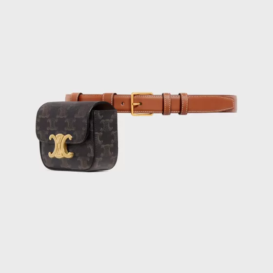 Belt Bag Triomphe Belt In Triomphe Canvas And Calfskin - | ^CELINE Store