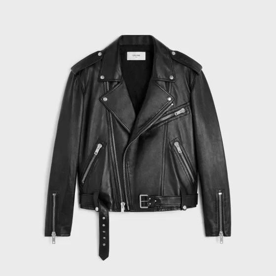 Biker Jacket In Soft Lambskin - | ^CELINE Shop