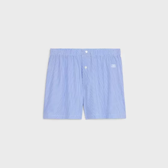 Boxer Briefs In Striped Poplin - | ^CELINE Discount