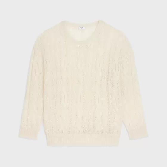 Boxy Aran Sweater In Mohair - | ^CELINE Cheap