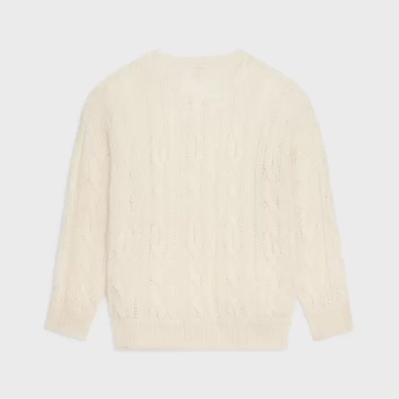 Boxy Aran Sweater In Mohair - | ^CELINE Cheap