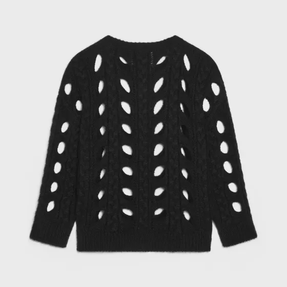 Boxy Sweater In Cable-Knit Mohair - | ^CELINE Outlet