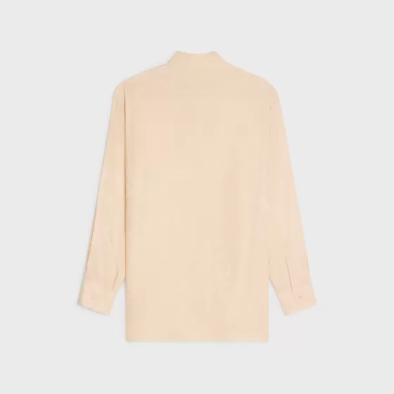 Boyfriend Shirt In Shiny Matte Silk - | ^CELINE Best