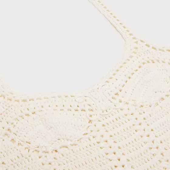 Bustier Mini Dress In Crocheted Cotton - | ^CELINE Flash Sale