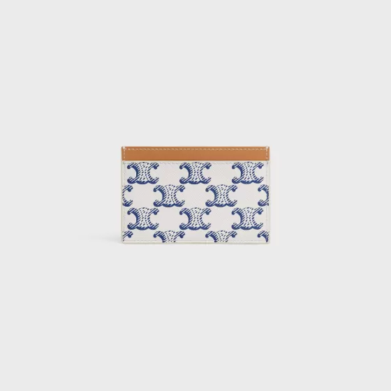 Card Holder In Triomphe Canvas And Calfskin - | ^CELINE Online