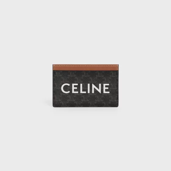 Card Holder In Triomphe Canvas With Print - | ^CELINE Outlet