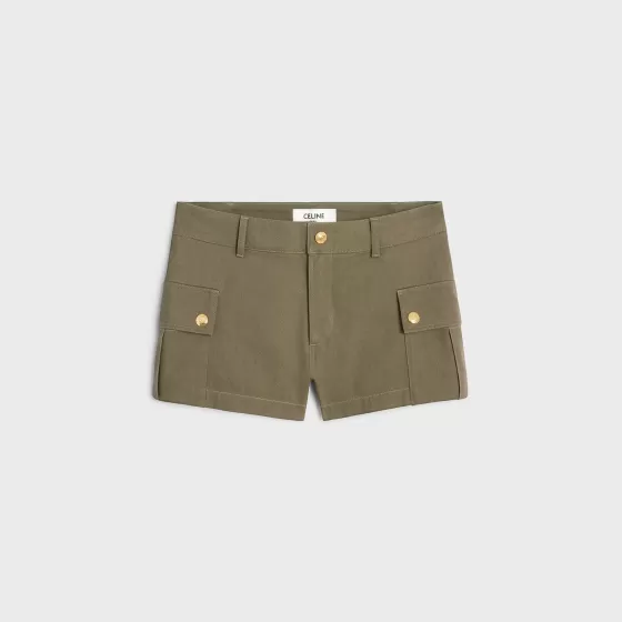 Cargo Mini Shorts In Cotton - | ^CELINE Sale