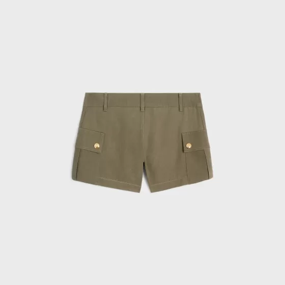 Cargo Mini Shorts In Cotton - | ^CELINE Sale