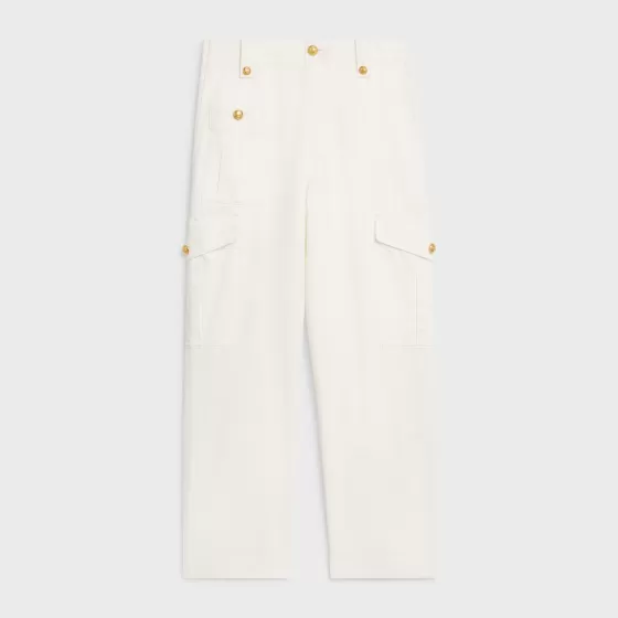 Cargo Pants In Cotton And Linen - | ^CELINE Discount