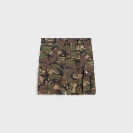 Cargo Shorts In Camouflage Cotton - | ^CELINE Cheap