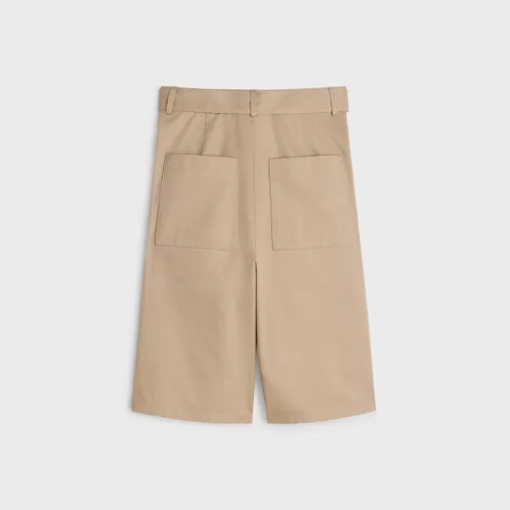 Cargo Shorts In Cotton Gabardine - | ^CELINE Flash Sale