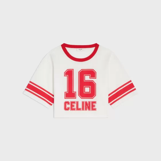 16 Cropped T-Shirt In Cotton Jersey - | ^CELINE Hot