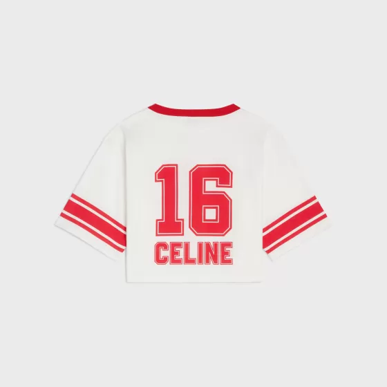 16 Cropped T-Shirt In Cotton Jersey - | ^CELINE Hot