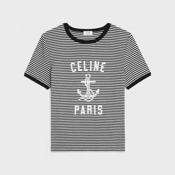 70'S Anchor T-Shirt In Striped Jersey - | ^CELINE Hot