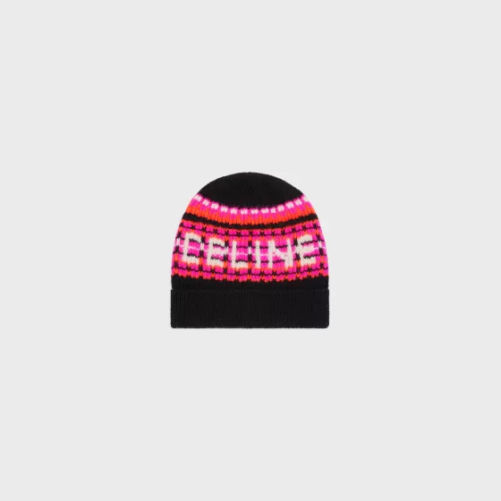 Beanie In Ski Jacquard Wool - | ^CELINE Flash Sale