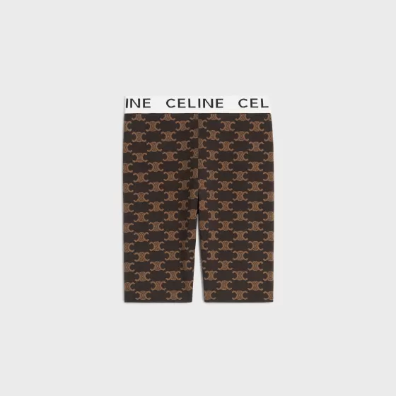 Biker Shorts In Monogram Silk Cotton - | ^CELINE Best