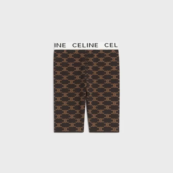 Biker Shorts In Monogram Silk Cotton - | ^CELINE Best