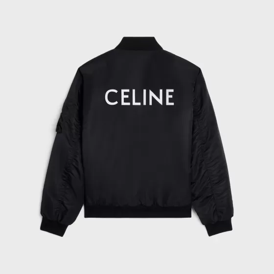 Bomber Jacket In Nylon - | ^CELINE Shop