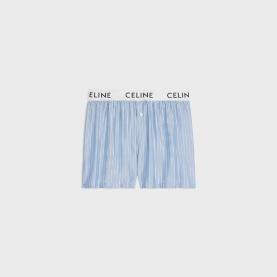 Boxers In Striped Silk - | ^CELINE Fashion