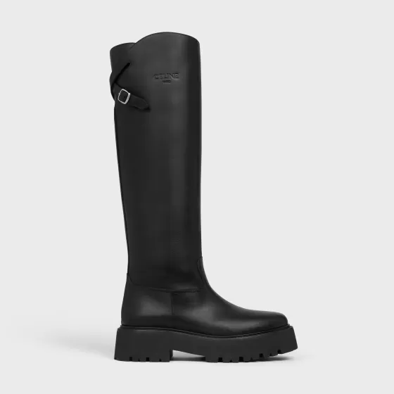 Bulky Buckled High Boot In Calfskin - | ^CELINE Shop