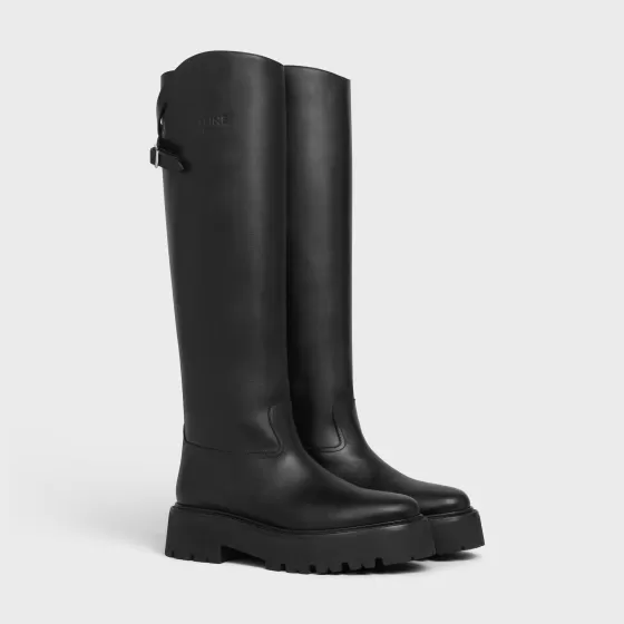 Bulky Buckled High Boot In Calfskin - | ^CELINE Shop