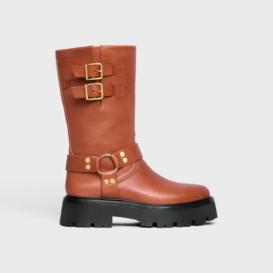 Bulky Mid Biker Boot With Harness In Calfskin - | ^CELINE Cheap