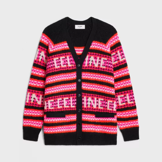 Cardigan In Ski Jacquard Wool - | ^CELINE Store