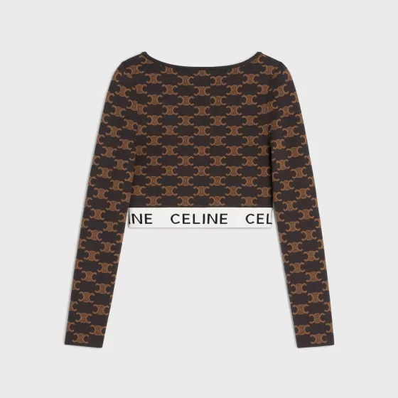 Crop Top In Monogram Silk Cotton - | ^CELINE Best