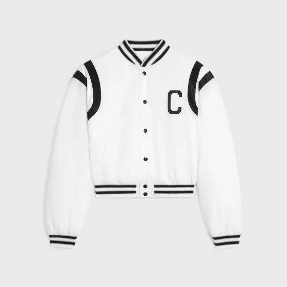 Cropped Bomber Jacket In Nylon - | ^CELINE Best Sale