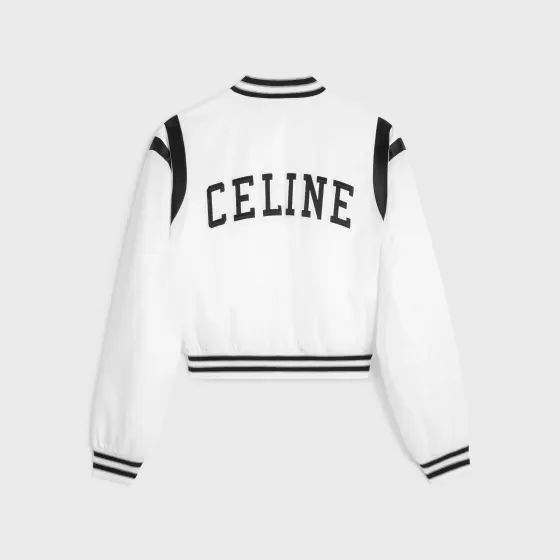 Cropped Bomber Jacket In Nylon - | ^CELINE Best Sale