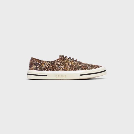 Elliot Low Lace Up Sneaker In Tigers And Leopards Printed Canvas - | ^CELINE Flash Sale