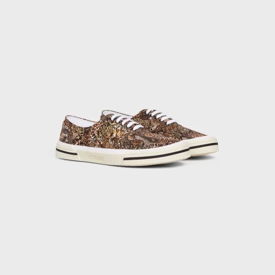 Elliot Low Lace Up Sneaker In Tigers And Leopards Printed Canvas - | ^CELINE Flash Sale