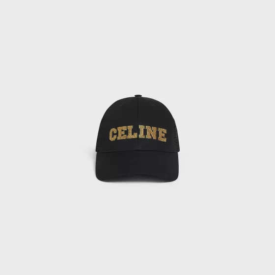 Embroidered Baseball Cap In Cotton - | ^CELINE New