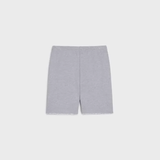 Embroidered Shorts In Cotton Fleece - | ^CELINE Online