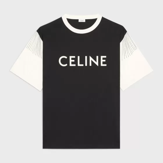 Fringed T-Shirt In Cotton Jersey - | ^CELINE Sale